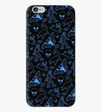 Cryptid Muster (Blaue Linien) iPhone-Hülle & Cover