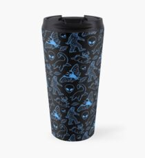 Cryptid Pattern (Blue Lines) Travel Mug