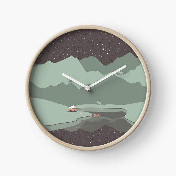 Into the Wild - Camping Scene Clock