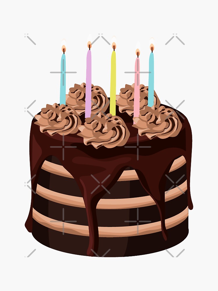 “BIRTHDAY CAKE” Sticker for Sale by MineEyes | Redbubble