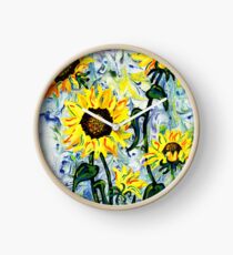 Wilde Sonnenblume Uhr