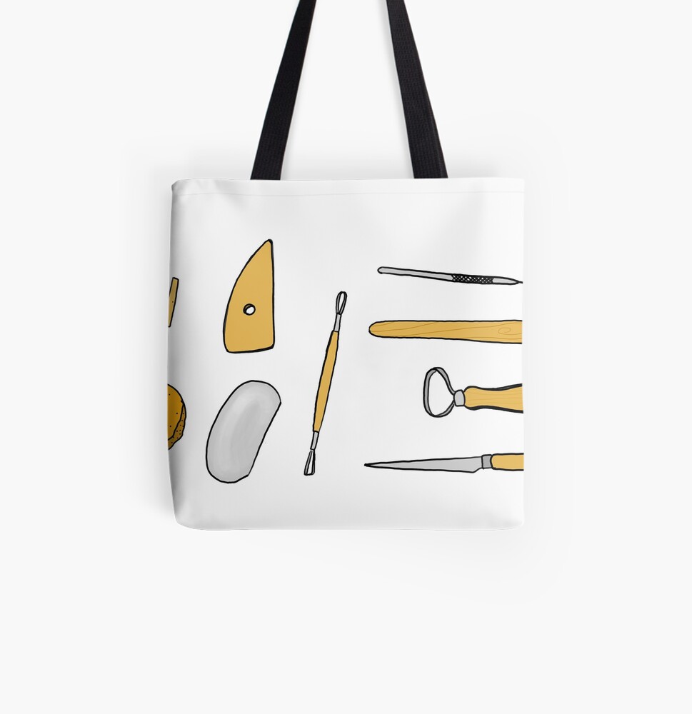 Pottery Clay Tools Ceramic Tote Bag for Sale by artcrazed