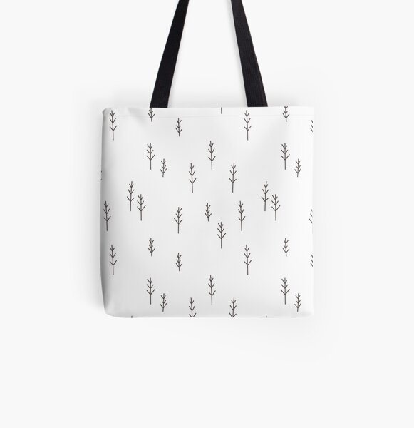 Into the Wild - Forest, White Background All Over Print Tote Bag
