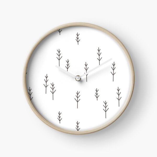 Into the Wild - Forest, White Background Clock