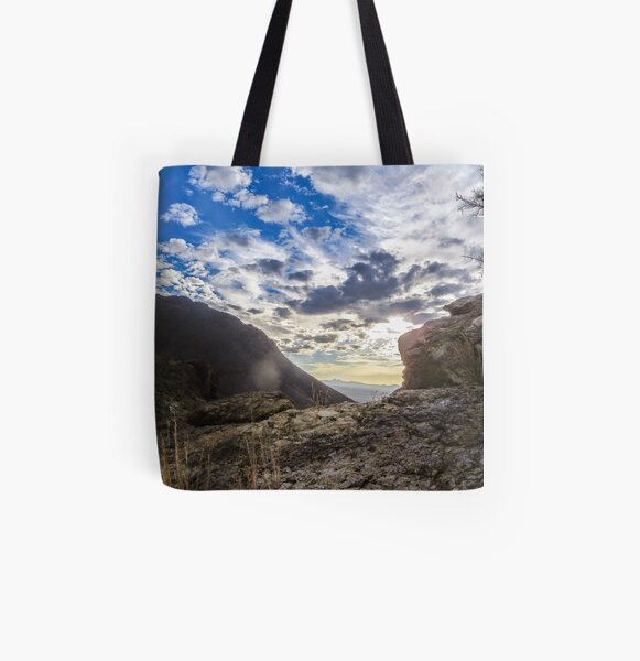 rocks and sky All Over Print Tote Bag