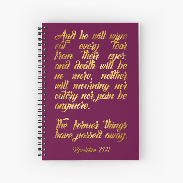 Item preview, "And he will wipe out every tear from their eyes..." - Revelation 21:4 (Gold) designed and sold by JW Stuff.