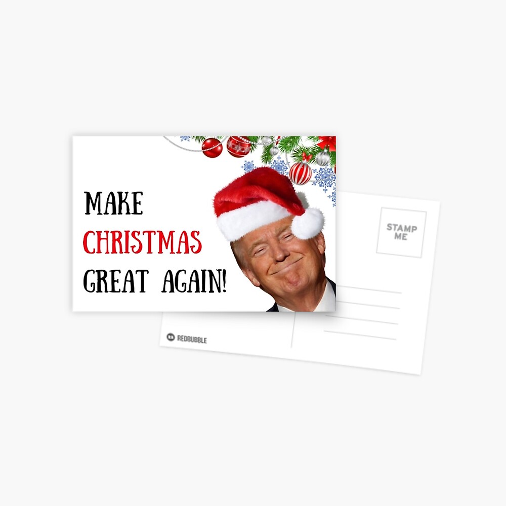 Donald Trump Christmas Card/Gifts. Make Christmas great again, meme  greeting cards Tote Bag for Sale by Willow Days