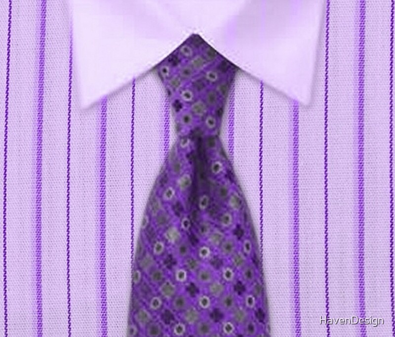 purple pinstriped shirt