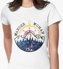 Camiseta entallada para mujer Camping Wander Mujer Senderismo Vintage