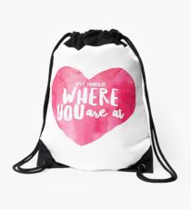 Love Yourself Drawstring Bag