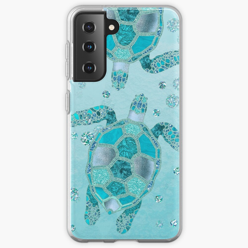 Glamour Aqua Turquoise Turtle Underwater Scenery Case & Skin for Samsung Galaxy