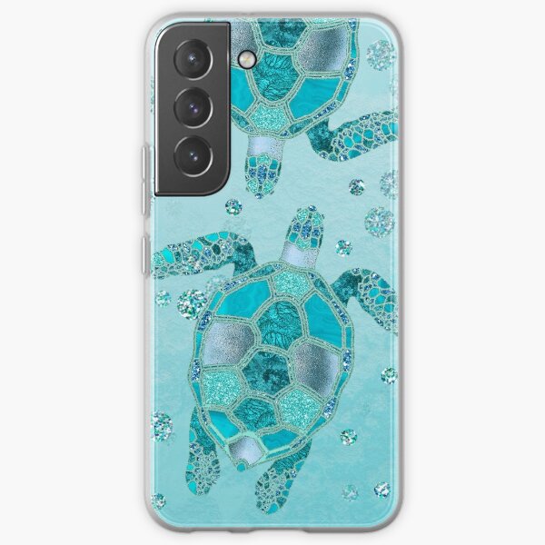Glamour Aqua Turquoise Turtle Underwater Scenery Samsung Galaxy Soft Case