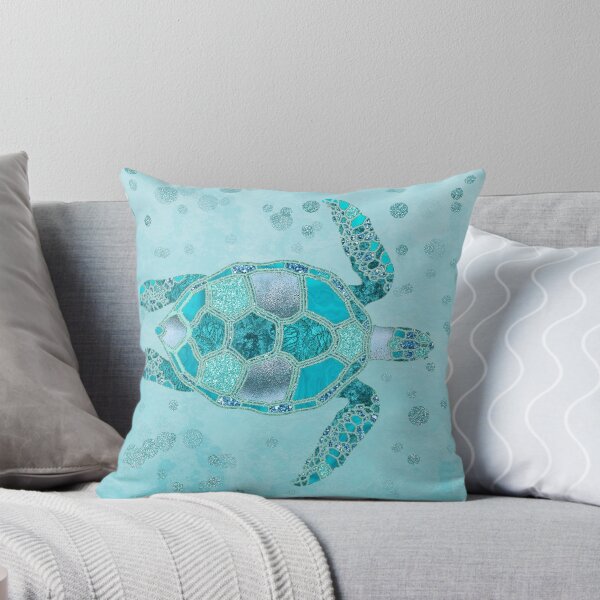 Item preview, Glamour Aqua Turquoise Turtle Underwater Scenery designed and sold by artsandsoul.
