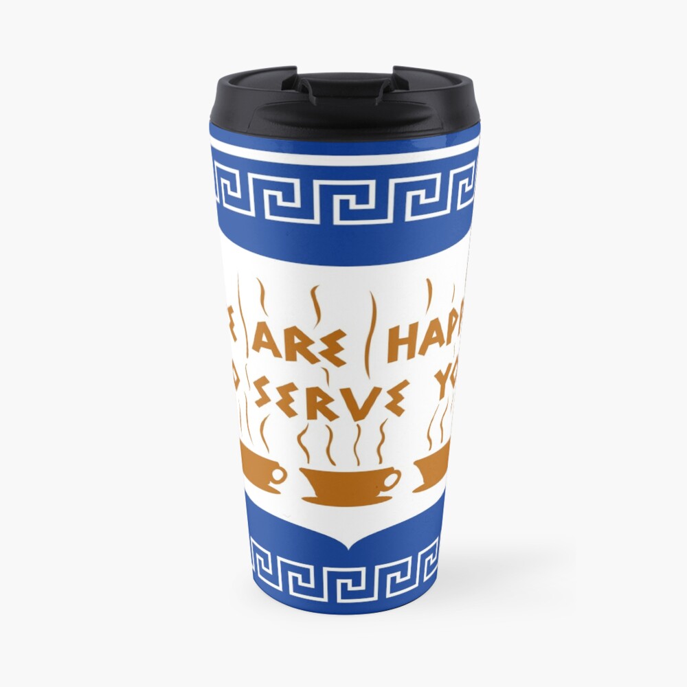 NYC Greek Anthora Coffee Cup Design Travel Mug