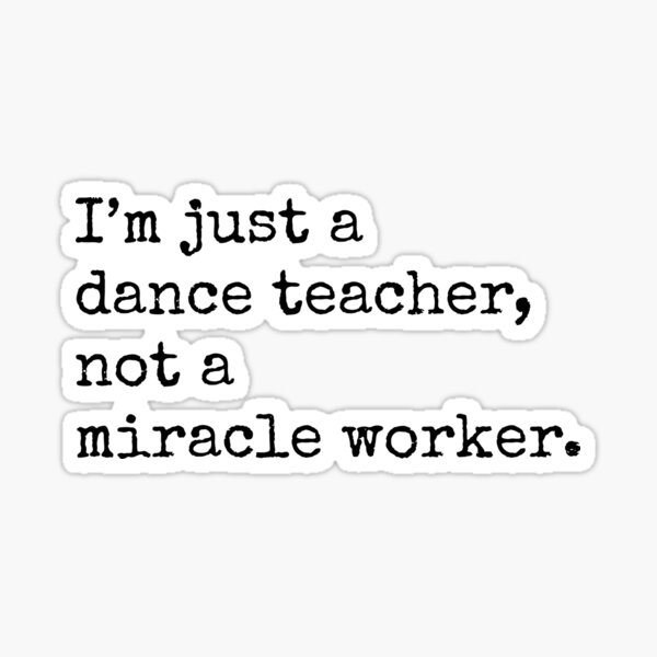 Item preview, Funny Dance Teacher Miracle Worker square designed and sold by Dancethoughts.