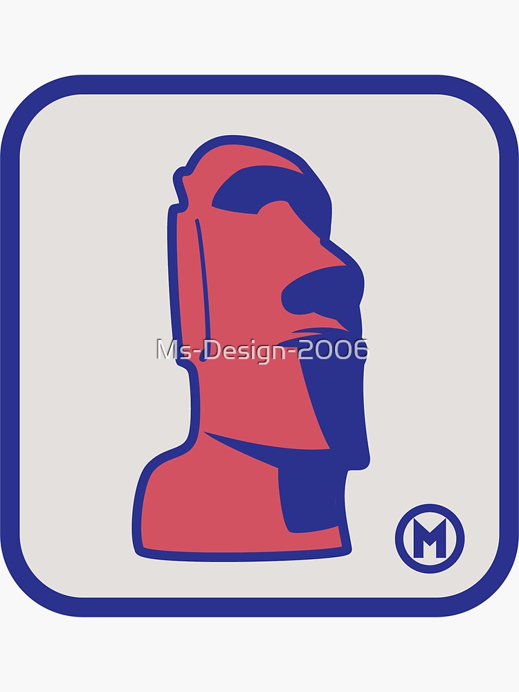 Moai Stone FACE Sticker for Sale by 9DesignArt