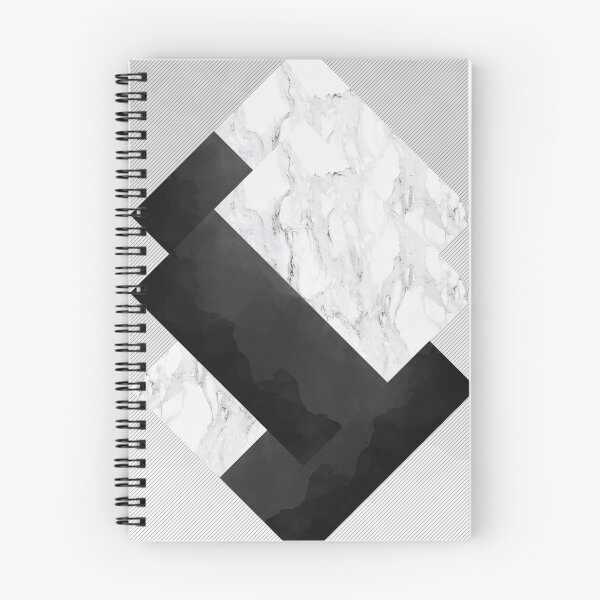 Item preview, Basic Waltz - abstract mixture, watercolor charcoal, white marble, carrara, black and white designed and sold by cadinera.