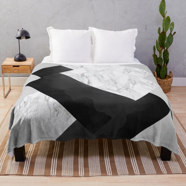 Item preview, Basic Waltz - abstract mixture, watercolor charcoal, white marble, carrara, black and white designed and sold by cadinera.