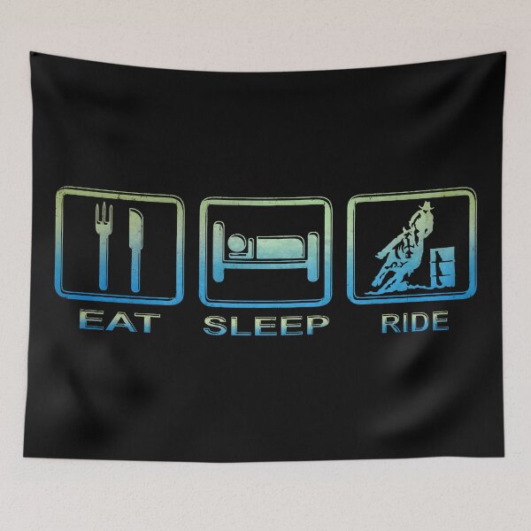 Item preview, Eat Sleep Ride Barrel designed and sold by OasisPolygon.