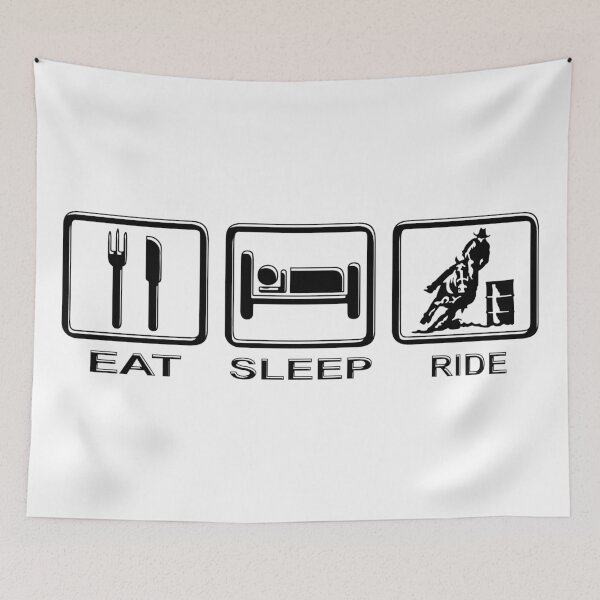 Item preview, Eat Sleep Ride Barrel designed and sold by OasisPolygon.