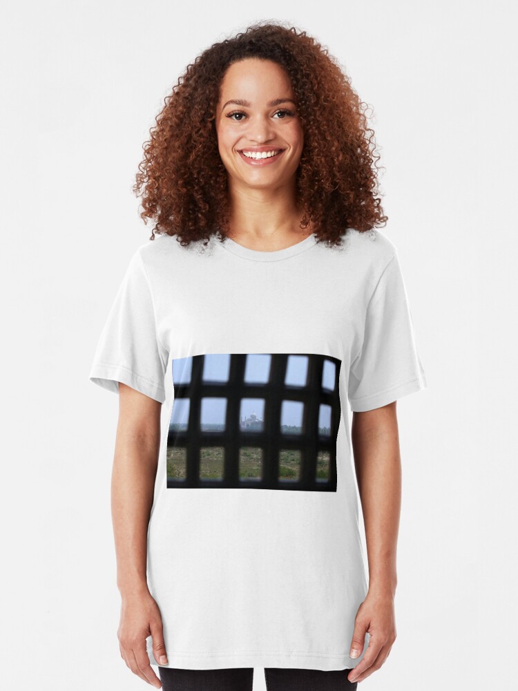 Alternate view of A Prisoners view of the Taj Mahal Slim Fit T-Shirt