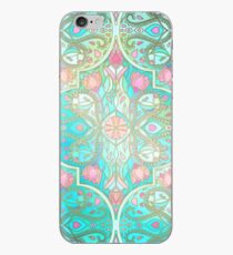 Florale marokkanische Pastellfarben im Frühling - Aqua, Pink, Mint & Peach iPhone-Hülle & Cover