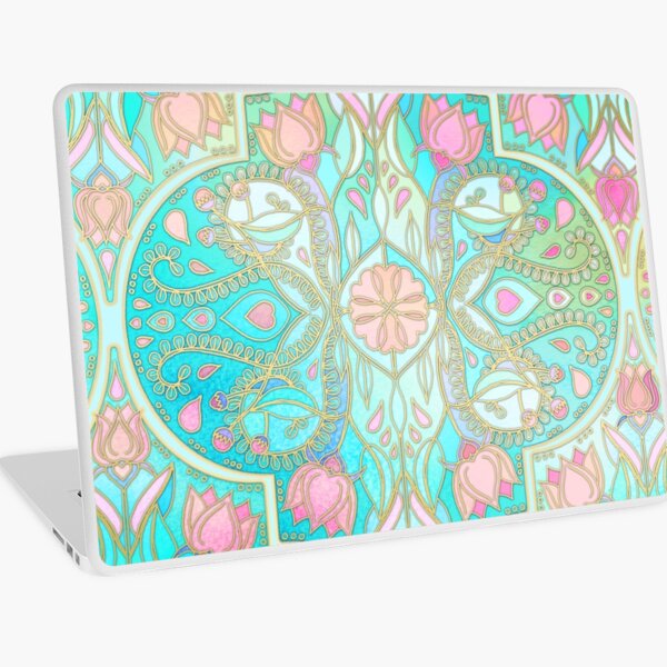 Item preview, Pastels floraux marocains au printemps - Aqua, rose, menthe et pêche designed and sold by micklyn.