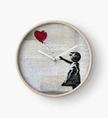 Banksy's Girl with a Red Balloon Clock