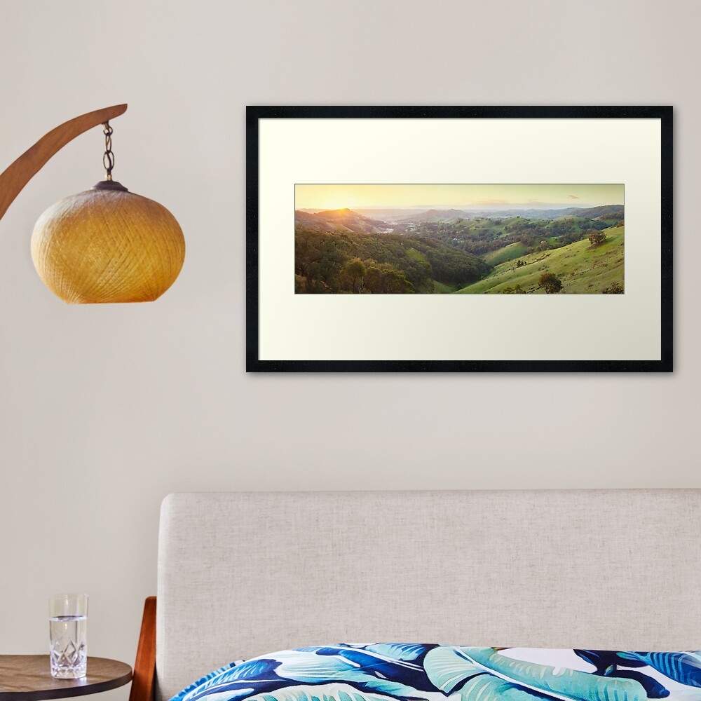 Valley of a Thousand Hills, Murchison Gap, Victoria, Australia Framed Art Print
