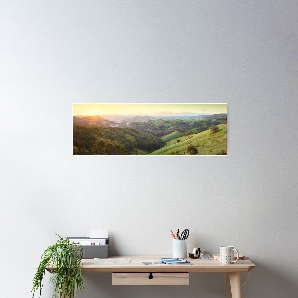 Valley of a Thousand Hills, Murchison Gap, Victoria, Australia Poster