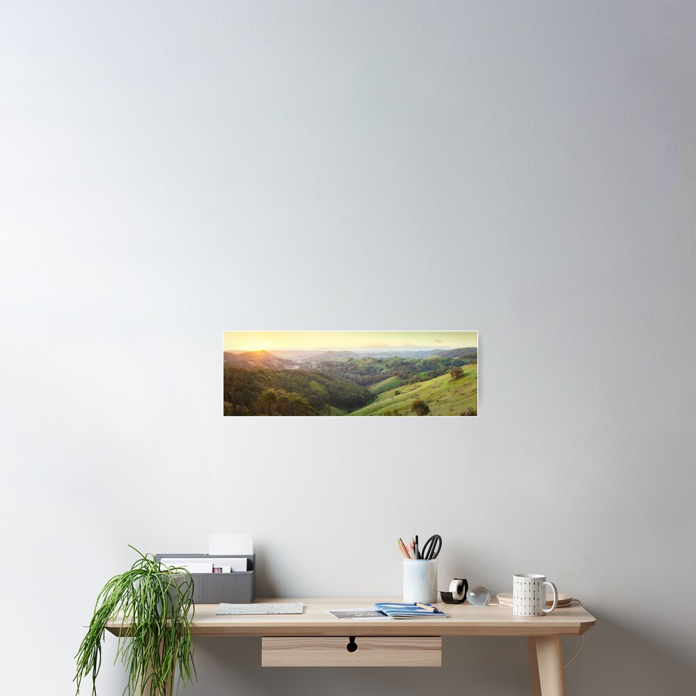 Valley of a Thousand Hills, Murchison Gap, Victoria, Australia Poster