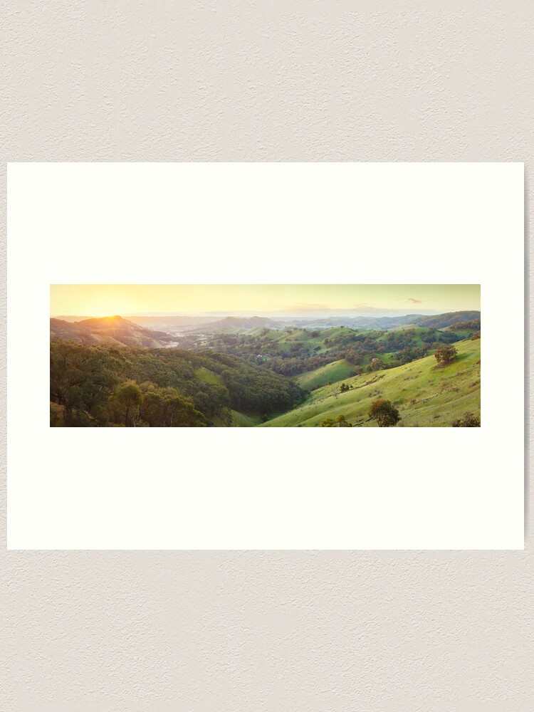 Alternate view of Valley of a Thousand Hills, Murchison Gap, Victoria, Australia Art Print