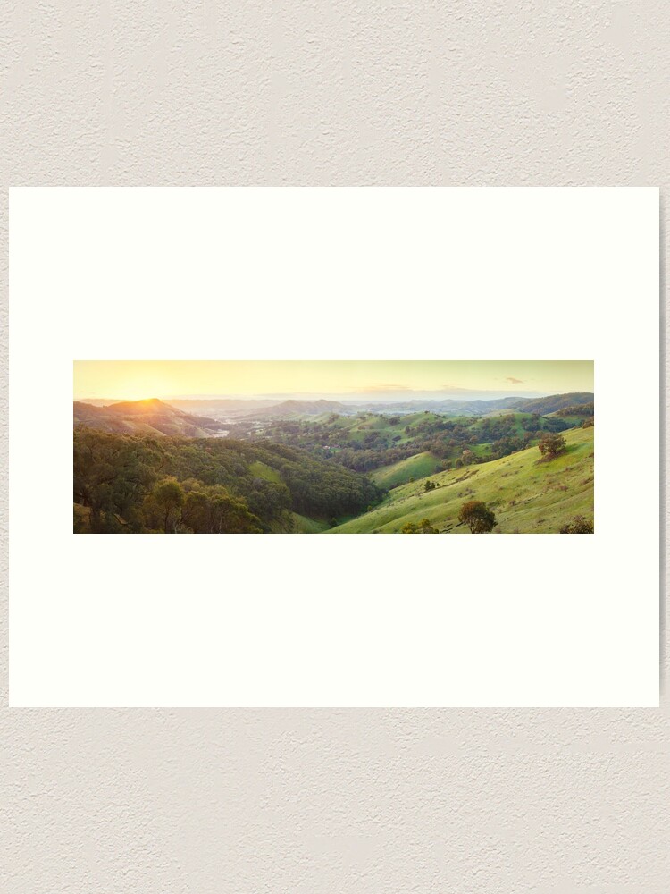 Alternate view of Valley of a Thousand Hills, Murchison Gap, Victoria, Australia Art Print