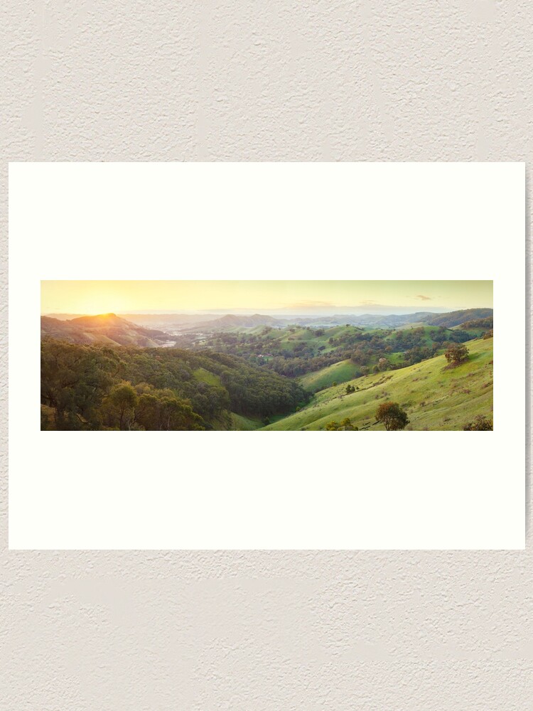 Alternate view of Valley of a Thousand Hills, Murchison Gap, Victoria, Australia Art Print