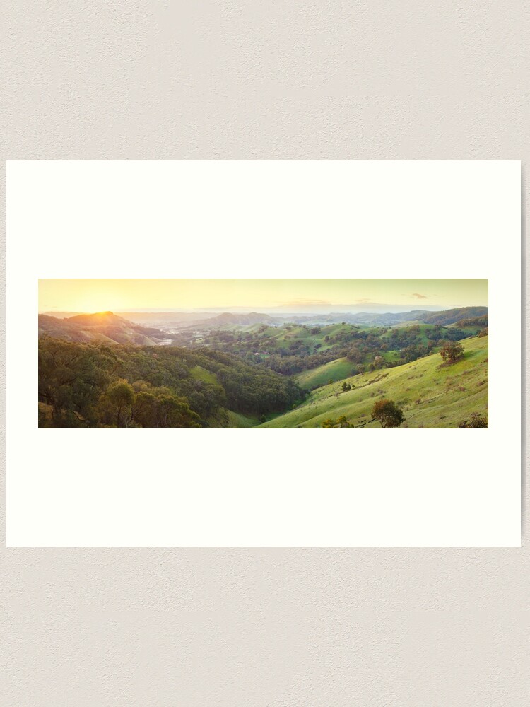 Alternate view of Valley of a Thousand Hills, Murchison Gap, Victoria, Australia Art Print