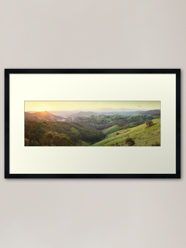 Alternate view of Valley of a Thousand Hills, Murchison Gap, Victoria, Australia Framed Art Print