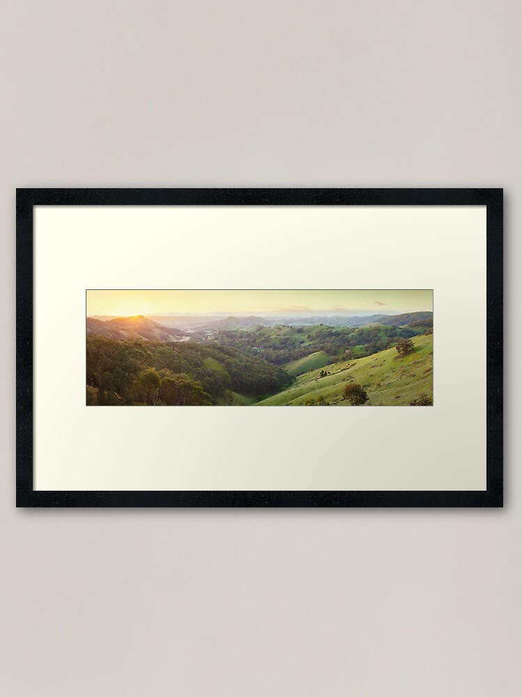 Alternate view of Valley of a Thousand Hills, Murchison Gap, Victoria, Australia Framed Art Print