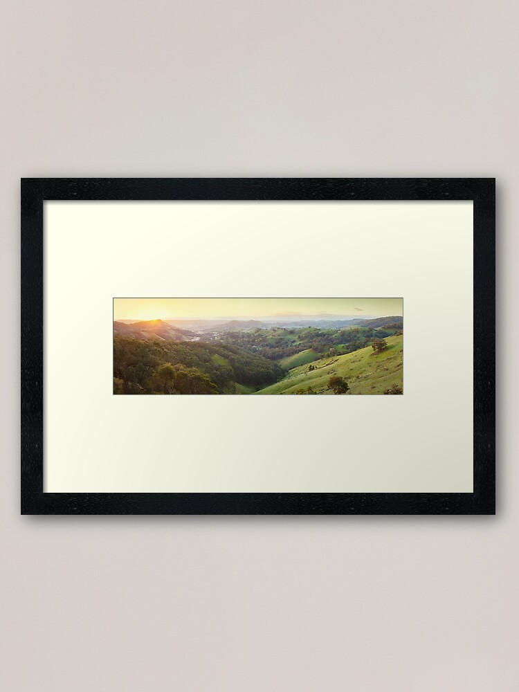 Alternate view of Valley of a Thousand Hills, Murchison Gap, Victoria, Australia Framed Art Print