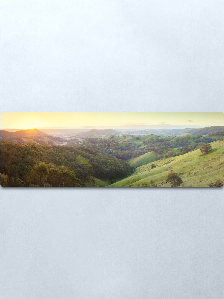 Alternate view of Valley of a Thousand Hills, Murchison Gap, Victoria, Australia Metal Print
