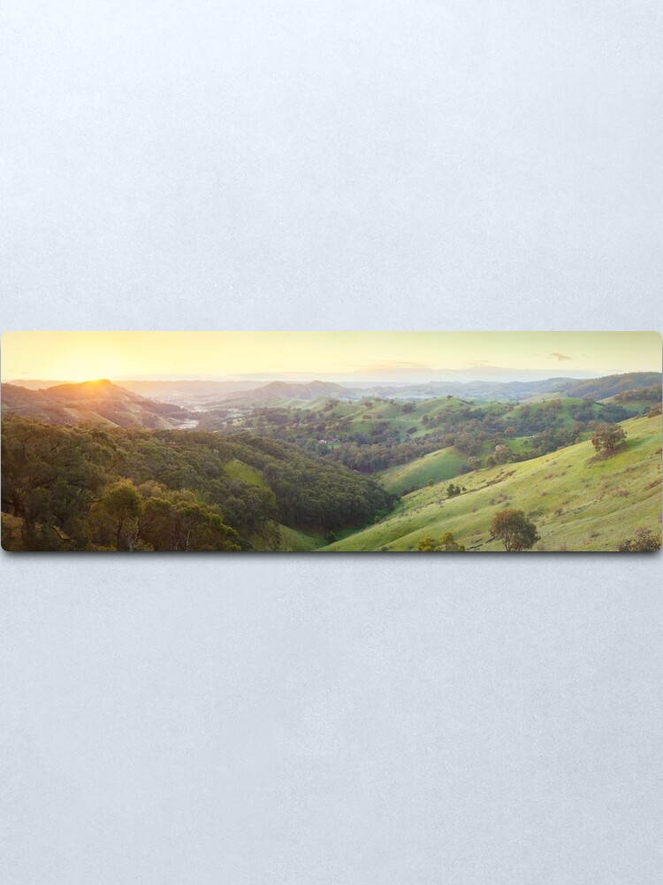 Alternate view of Valley of a Thousand Hills, Murchison Gap, Victoria, Australia Metal Print