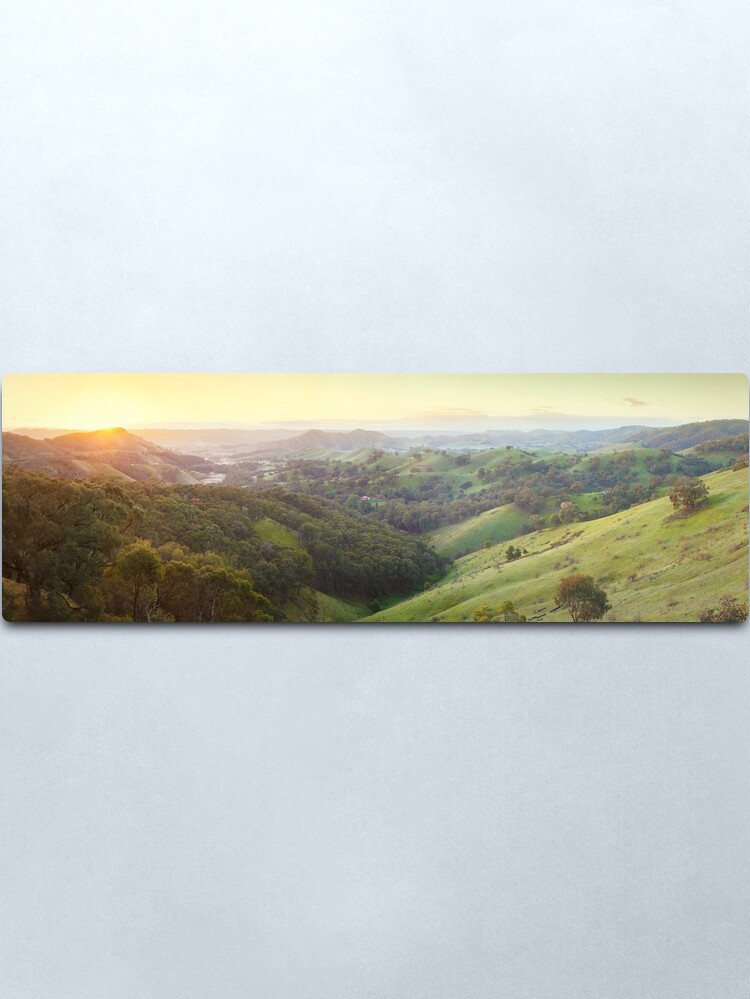 Alternate view of Valley of a Thousand Hills, Murchison Gap, Victoria, Australia Metal Print