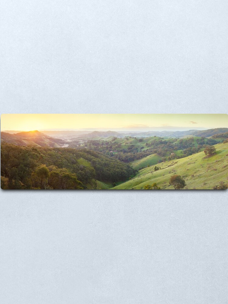 Alternate view of Valley of a Thousand Hills, Murchison Gap, Victoria, Australia Metal Print