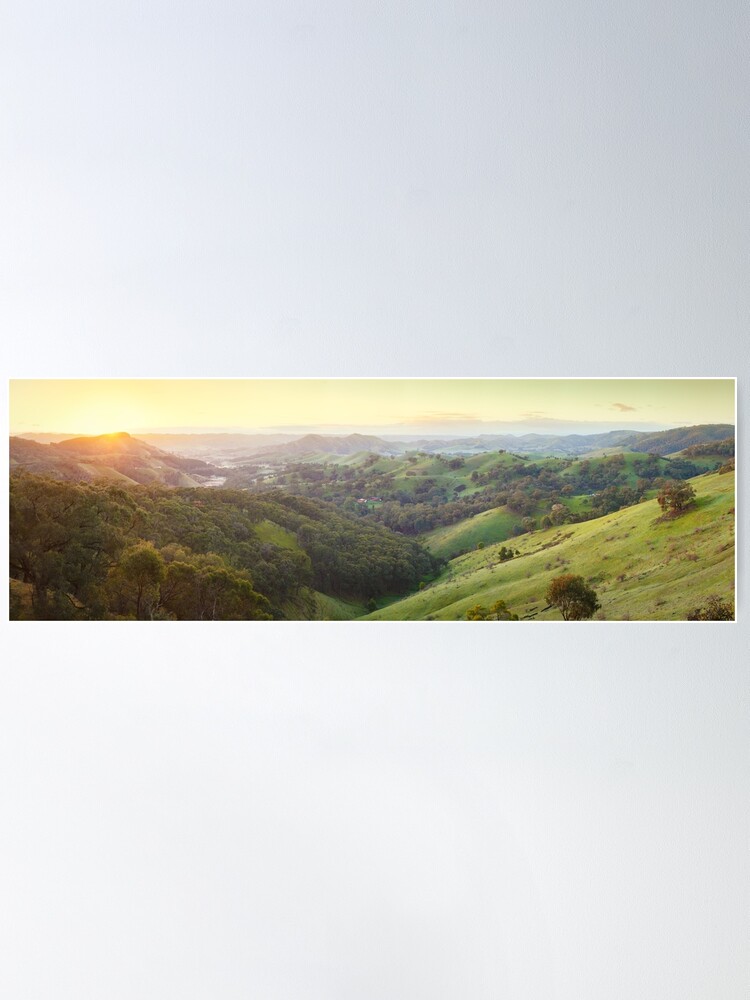 Alternate view of Valley of a Thousand Hills, Murchison Gap, Victoria, Australia Poster