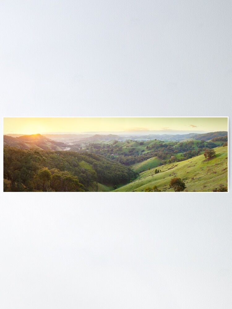 Alternate view of Valley of a Thousand Hills, Murchison Gap, Victoria, Australia Poster