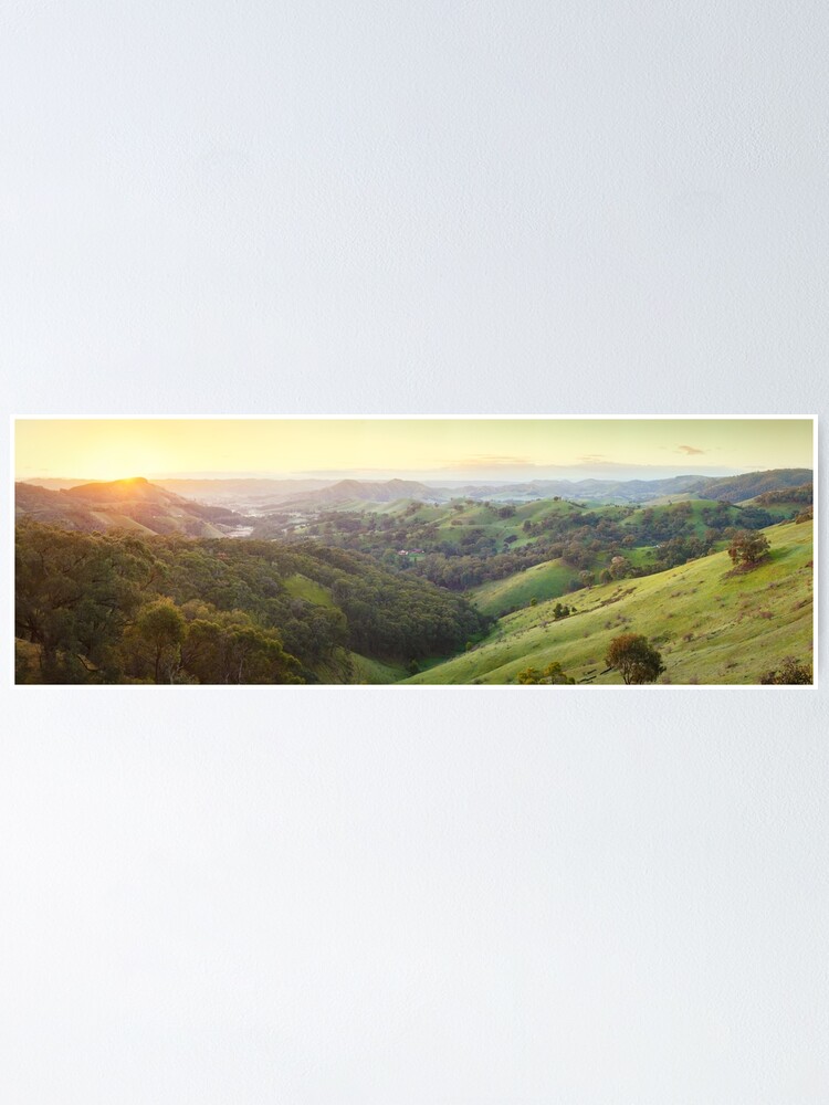 Alternate view of Valley of a Thousand Hills, Murchison Gap, Victoria, Australia Poster