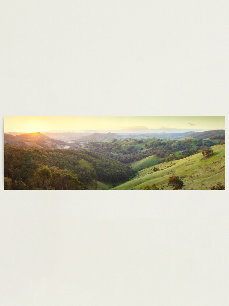 Alternate view of Valley of a Thousand Hills, Murchison Gap, Victoria, Australia Photographic Print