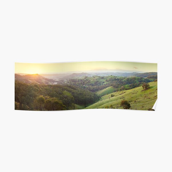 Valley of a Thousand Hills, Murchison Gap, Victoria, Australia Poster