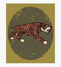 Saber-toothed cat mandala Photographic Print