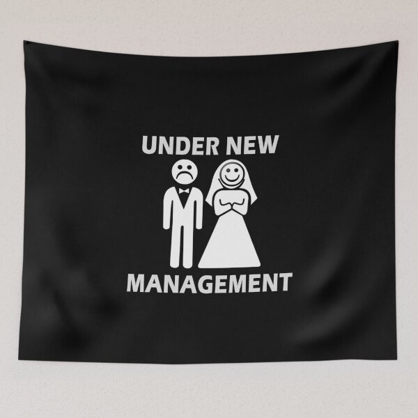 Item preview, Under New Management Funny Bachelor Party Gift For Married Couples designed and sold by overstyle.