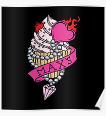 Max's Homemade Cupcakes Logo from Two Broke Girl$ Poster